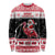 Trinidad And Tobago Christmas Long Sleeve Shirt Funny Santa Riding Scarlet Ibis - Wonder Print Shop