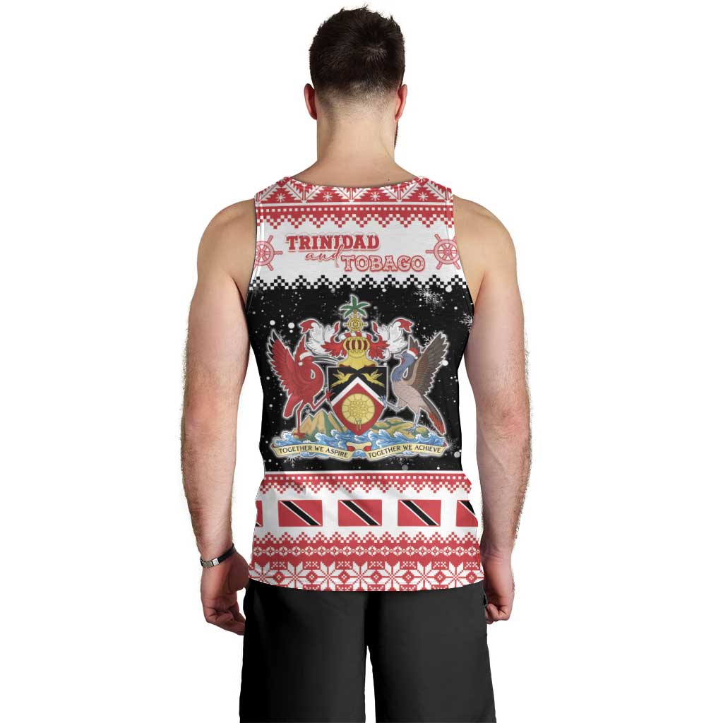 Trinidad And Tobago Christmas Men Tank Top Funny Santa Riding Scarlet Ibis - Wonder Print Shop