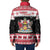 Trinidad And Tobago Christmas Padded Jacket Funny Santa Riding Scarlet Ibis - Wonder Print Shop