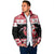Trinidad And Tobago Christmas Padded Jacket Funny Santa Riding Scarlet Ibis - Wonder Print Shop