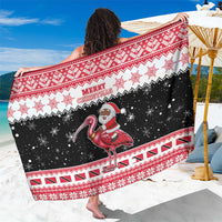 Trinidad And Tobago Christmas Sarong Funny Santa Riding Scarlet Ibis - Wonder Print Shop