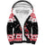 Trinidad And Tobago Christmas Sherpa Hoodie Funny Santa Riding Scarlet Ibis - Wonder Print Shop