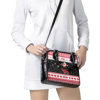 Trinidad And Tobago Christmas Shoulder Handbag Funny Santa Riding Scarlet Ibis - Wonder Print Shop