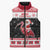 Trinidad And Tobago Christmas Sleeveless Puffer Jacket Funny Santa Riding Scarlet Ibis - Wonder Print Shop