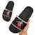 Trinidad And Tobago Christmas Slide Sandals Funny Santa Riding Scarlet Ibis - Wonder Print Shop