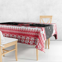 Trinidad And Tobago Christmas Tablecloth Funny Santa Riding Scarlet Ibis - Wonder Print Shop