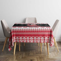 Trinidad And Tobago Christmas Tablecloth Funny Santa Riding Scarlet Ibis - Wonder Print Shop