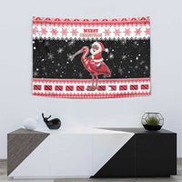Trinidad And Tobago Christmas Tapestry Funny Santa Riding Scarlet Ibis - Wonder Print Shop