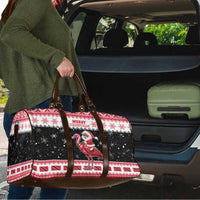 Trinidad And Tobago Christmas Travel Bag Funny Santa Riding Scarlet Ibis - Wonder Print Shop