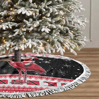 Trinidad And Tobago Christmas Tree Skirt Funny Santa Riding Scarlet Ibis - Wonder Print Shop