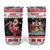 Trinidad And Tobago Christmas Tumbler Cup Funny Santa Riding Scarlet Ibis - Wonder Print Shop