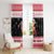 Trinidad And Tobago Christmas Window Curtain Funny Santa Riding Scarlet Ibis - Wonder Print Shop