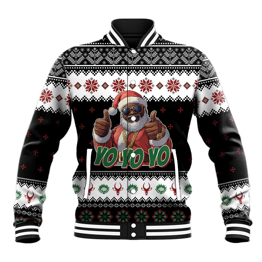 South Africa Christmas Baseball Jacket Hip Hop Santa Claus LT05 - Wonder Print Shop