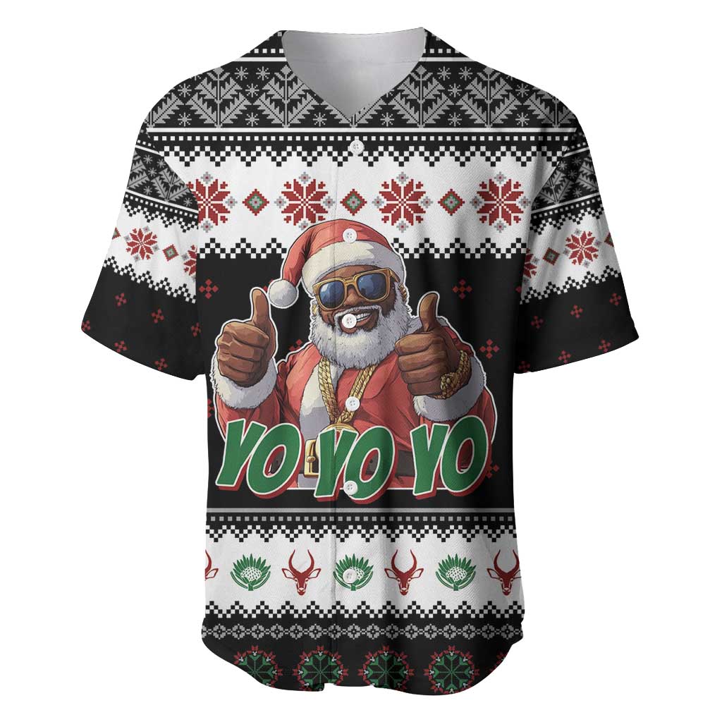 South Africa Christmas Baseball Jersey Hip Hop Santa Claus LT05 - Wonder Print Shop