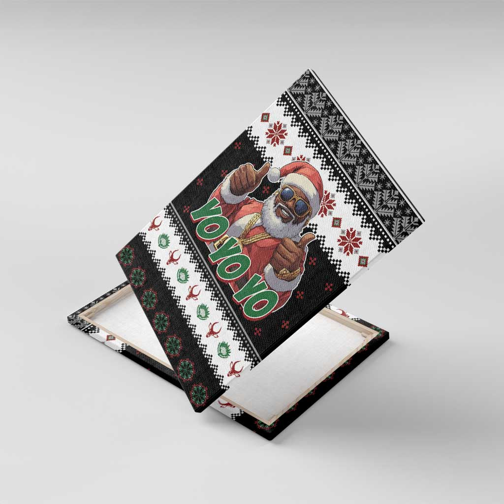 South Africa Christmas Canvas Wall Art Hip Hop Santa Claus LT05 - Wonder Print Shop