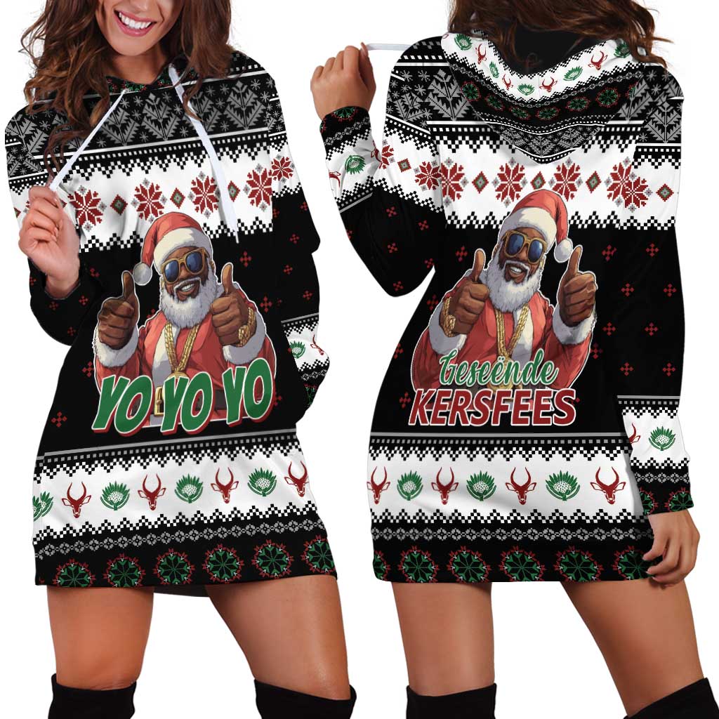 South Africa Christmas Hoodie Dress Hip Hop Santa Claus LT05 - Wonder Print Shop