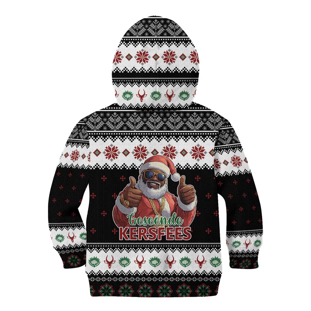South Africa Christmas Kid Hoodie Hip Hop Santa Claus LT05 - Wonder Print Shop