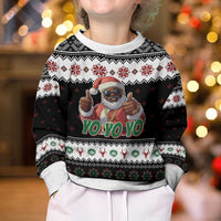 South Africa Christmas Kid Ugly Christmas Sweater Hip Hop Santa Claus LT05 - Wonder Print Shop