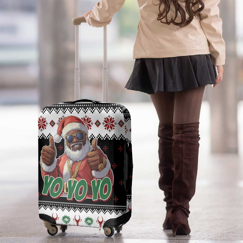 South Africa Christmas Luggage Cover Hip Hop Santa Claus LT05 - Wonder Print Shop