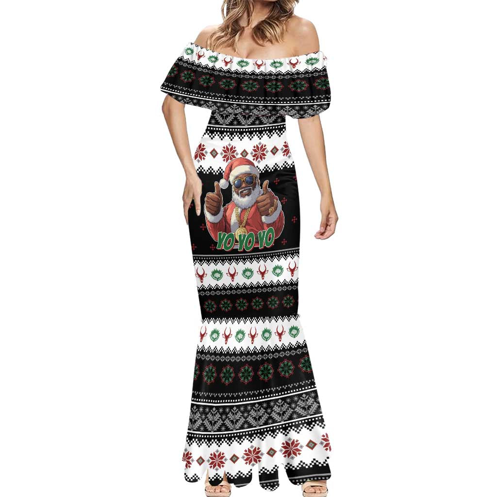 South Africa Christmas Mermaid Dress Hip Hop Santa Claus LT05 - Wonder Print Shop