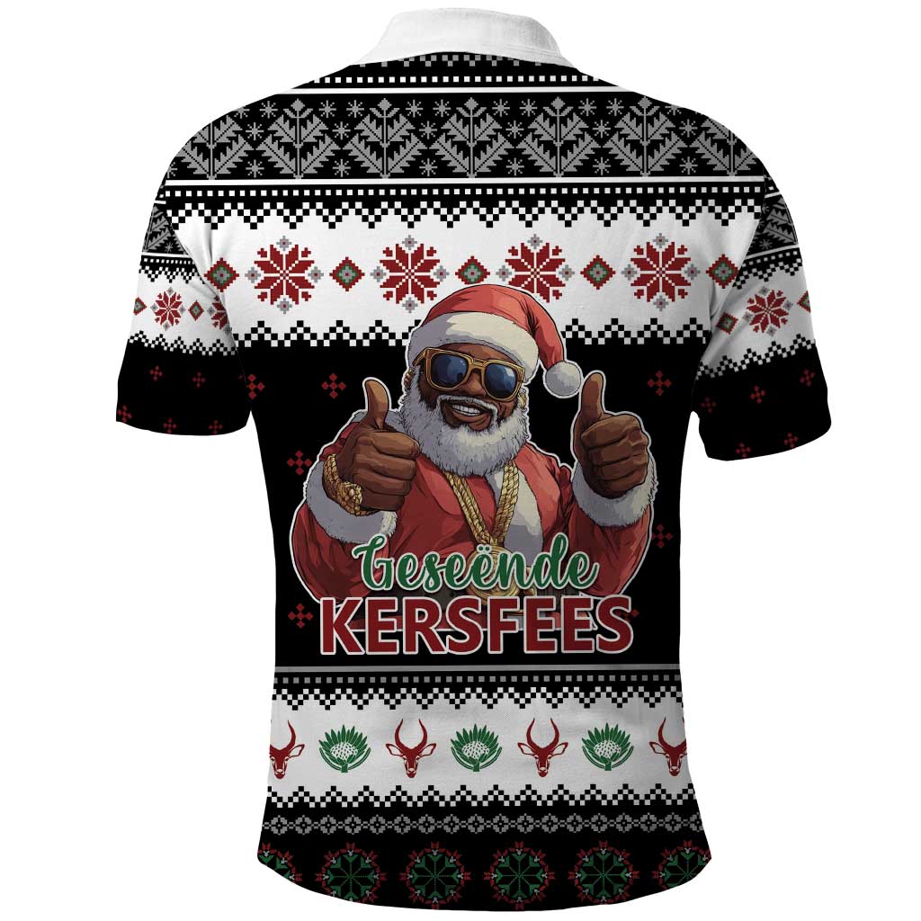 South Africa Christmas Polo Shirt Hip Hop Santa Claus LT05 - Wonder Print Shop