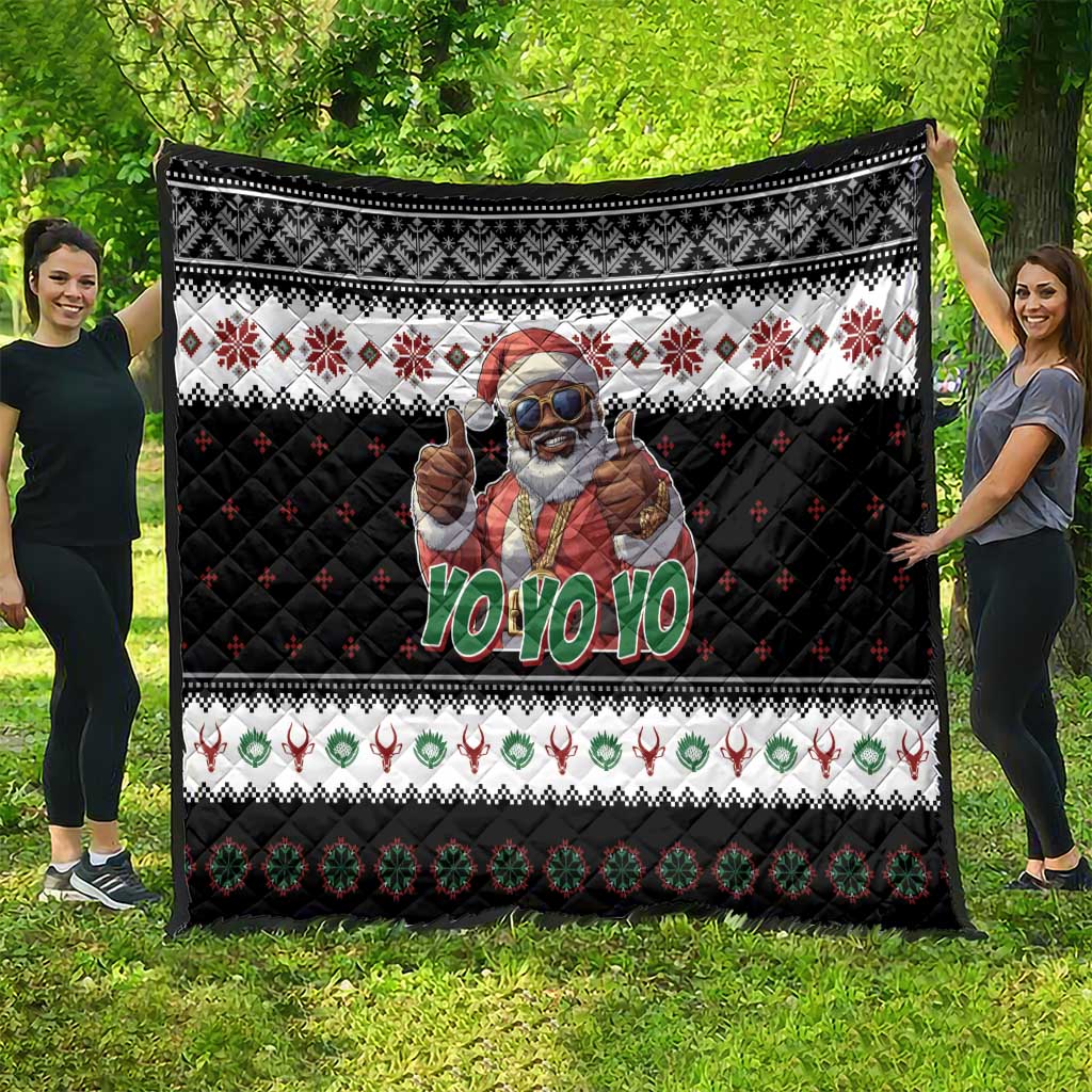 South Africa Christmas Quilt Hip Hop Santa Claus LT05 - Wonder Print Shop