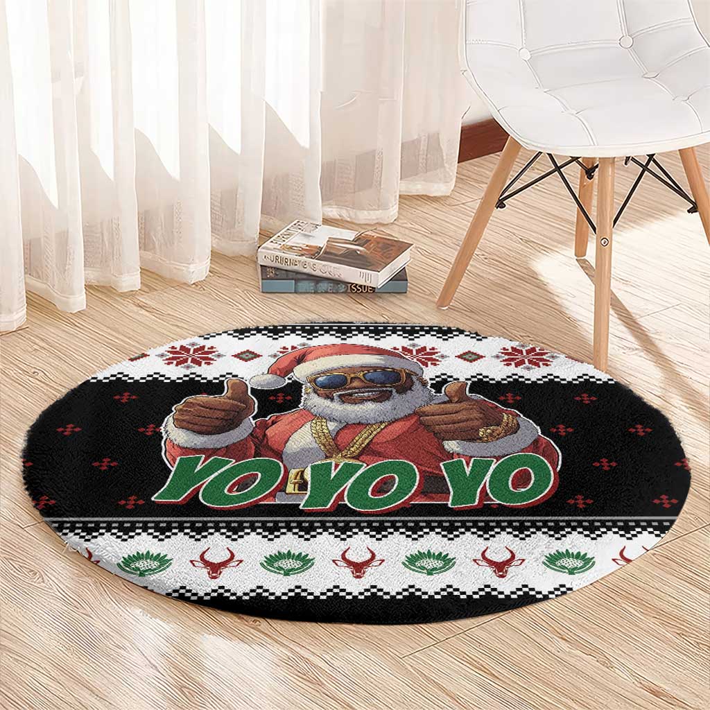 South Africa Christmas Round Carpet Hip Hop Santa Claus