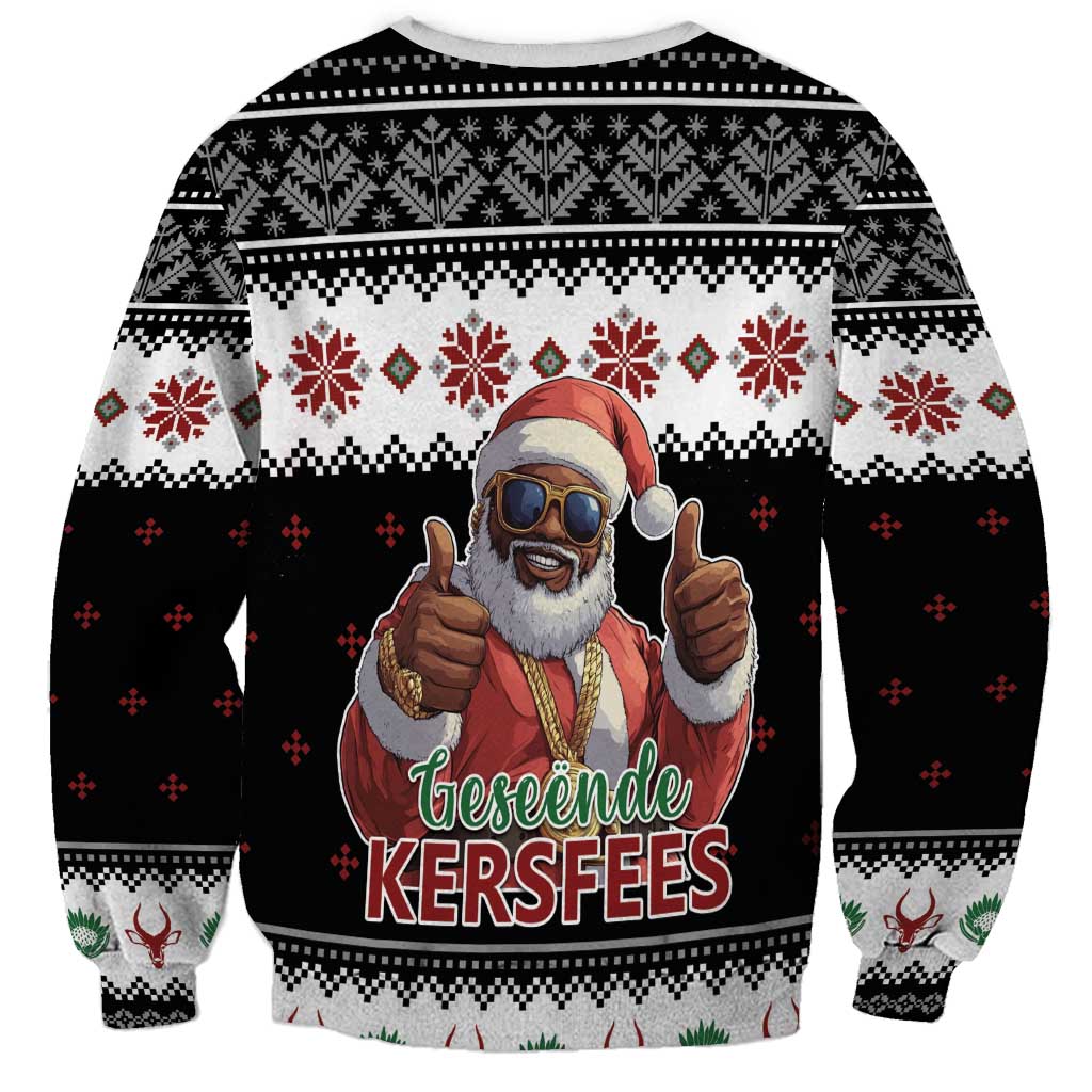 South Africa Christmas Sweatshirt Hip Hop Santa Claus LT05 - Wonder Print Shop