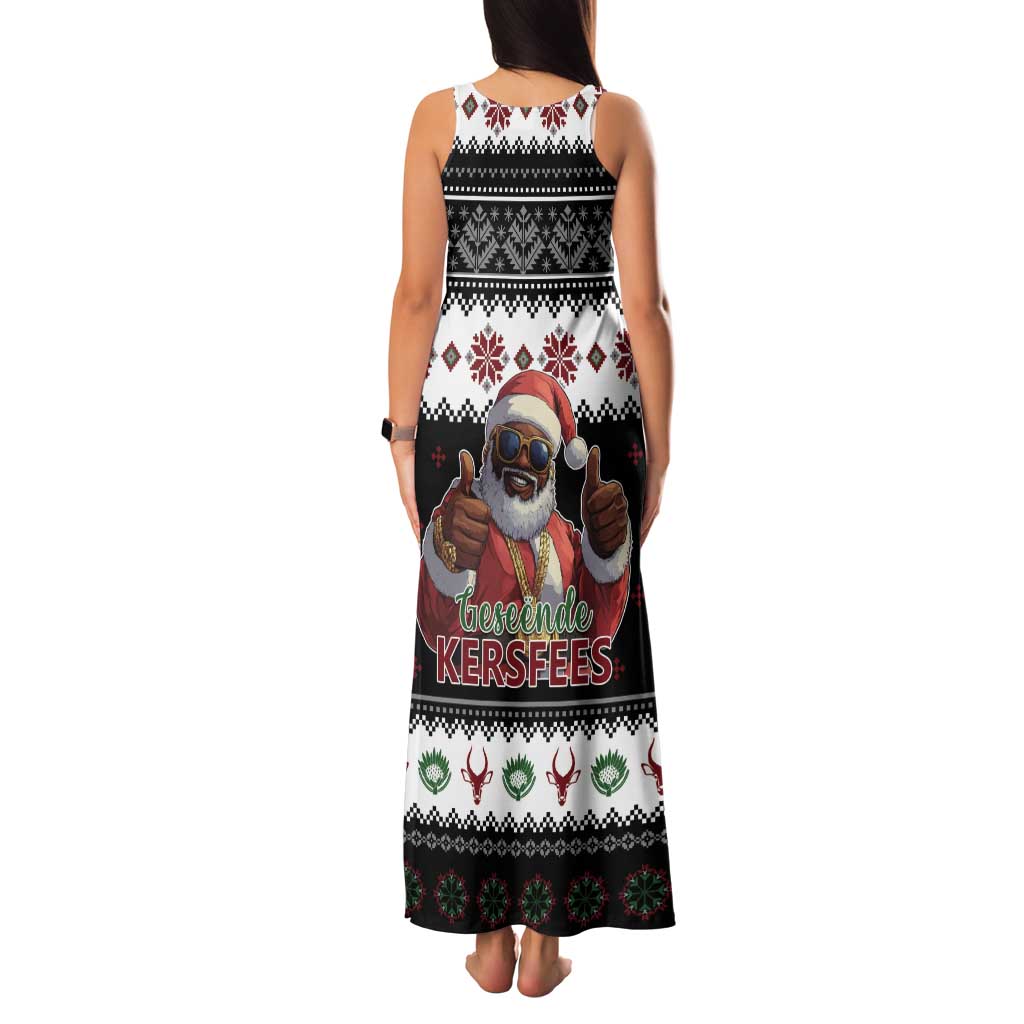 South Africa Christmas Tank Maxi Dress Hip Hop Santa Claus LT05 - Wonder Print Shop