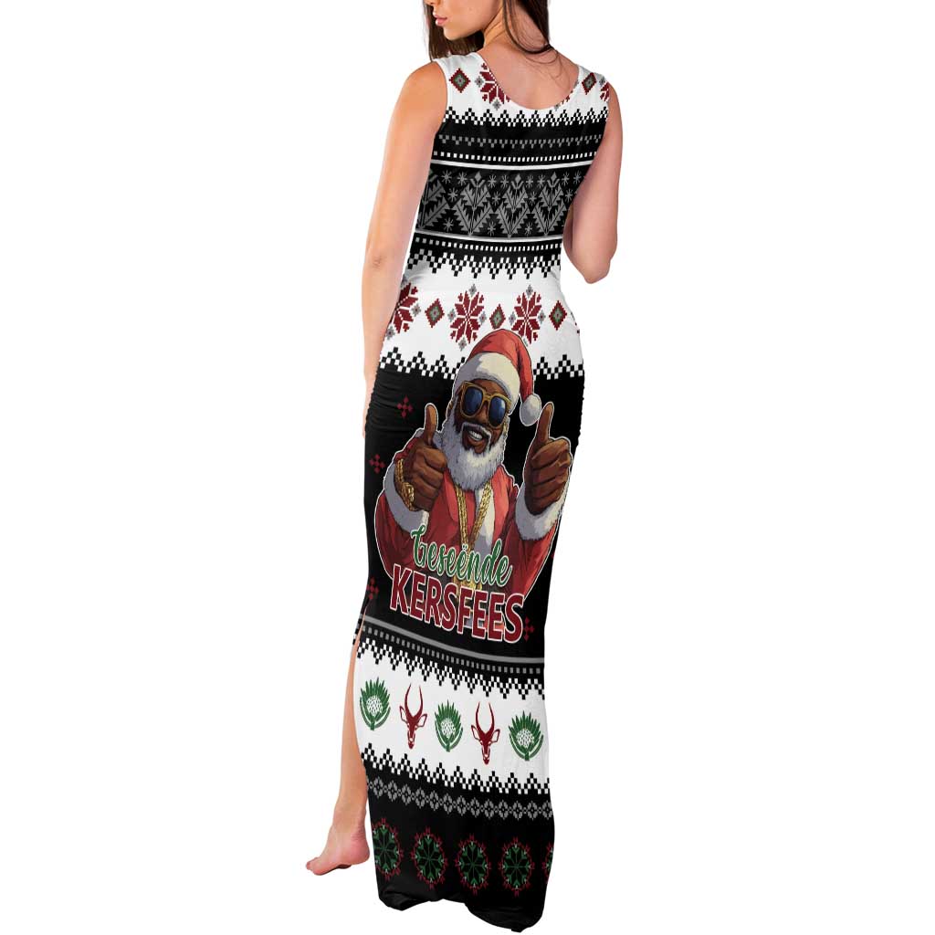 South Africa Christmas Tank Maxi Dress Hip Hop Santa Claus LT05 - Wonder Print Shop