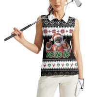 South Africa Christmas Women Sleeveless Polo Shirt Hip Hop Santa Claus LT05 - Wonder Print Shop