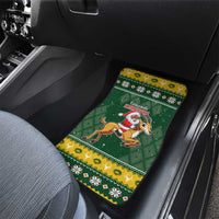 South Africa Christmas Car Mats Funny Santa Riding Springbok LT05 - Wonder Print Shop