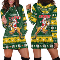 South Africa Christmas Hoodie Dress Funny Santa Riding Springbok LT05 - Wonder Print Shop