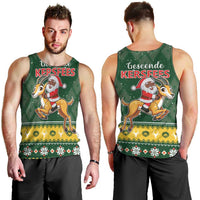 South Africa Christmas Men Tank Top Funny Santa Riding Springbok LT05 - Wonder Print Shop