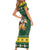 South Africa Christmas Short Sleeve Bodycon Dress Funny Santa Riding Springbok LT05 - Wonder Print Shop