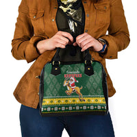 South Africa Christmas Shoulder Handbag Funny Santa Riding Springbok