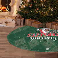 South Africa Christmas Tree Skirt Funny Santa Riding Springbok LT05 - Wonder Print Shop