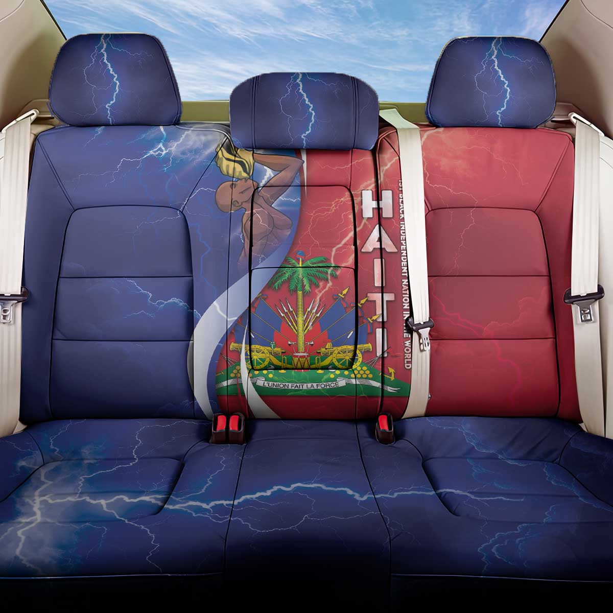 Haiti Independence Day Back Car Seat Cover The First Black Independent Nation - Wonder Print Shop