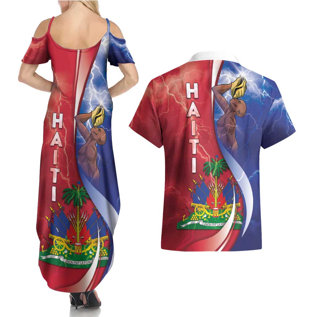Haiti Independence Day Couples Matching Summer Maxi Dress and Hawaiian Shirt The First Black Independent Nation - Wonder Print Shop