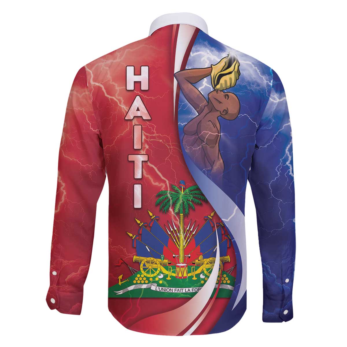 Haiti Independence Day Family Matching Off The Shoulder Long Sleeve Dress and Hawaiian Shirt The First Black Independent Nation - Wonder Print Shop