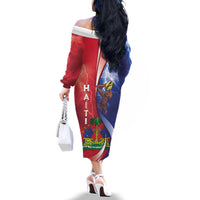 Haiti Independence Day Family Matching Off The Shoulder Long Sleeve Dress and Hawaiian Shirt The First Black Independent Nation - Wonder Print Shop