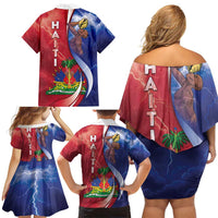 Haiti Independence Day Family Matching Off Shoulder Short Dress and Hawaiian Shirt The First Black Independent Nation - Wonder Print Shop