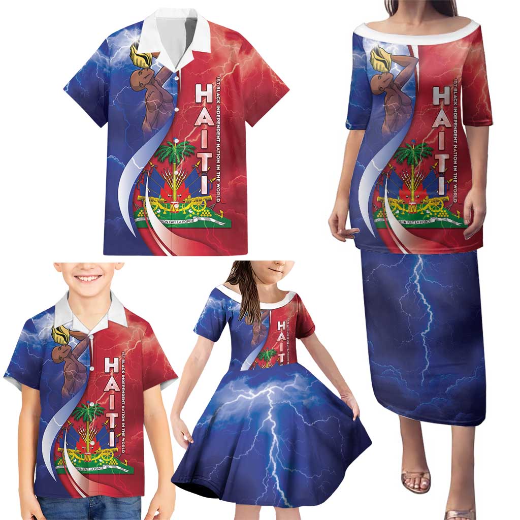 Haiti Independence Day Family Matching Puletasi and Hawaiian Shirt The First Black Independent Nation - Wonder Print Shop