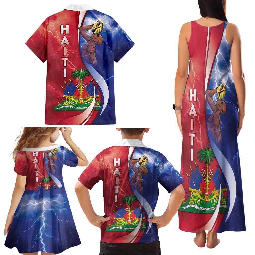 Haiti Independence Day Family Matching Tank Maxi Dress and Hawaiian Shirt The First Black Independent Nation - Wonder Print Shop