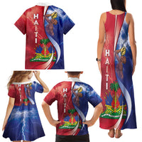 Haiti Independence Day Family Matching Tank Maxi Dress and Hawaiian Shirt The First Black Independent Nation - Wonder Print Shop