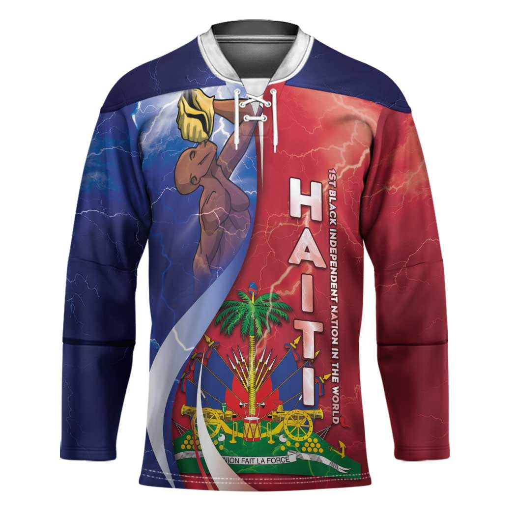 Haiti Independence Day Hockey Jersey The First Black Independent Nation - Wonder Print Shop
