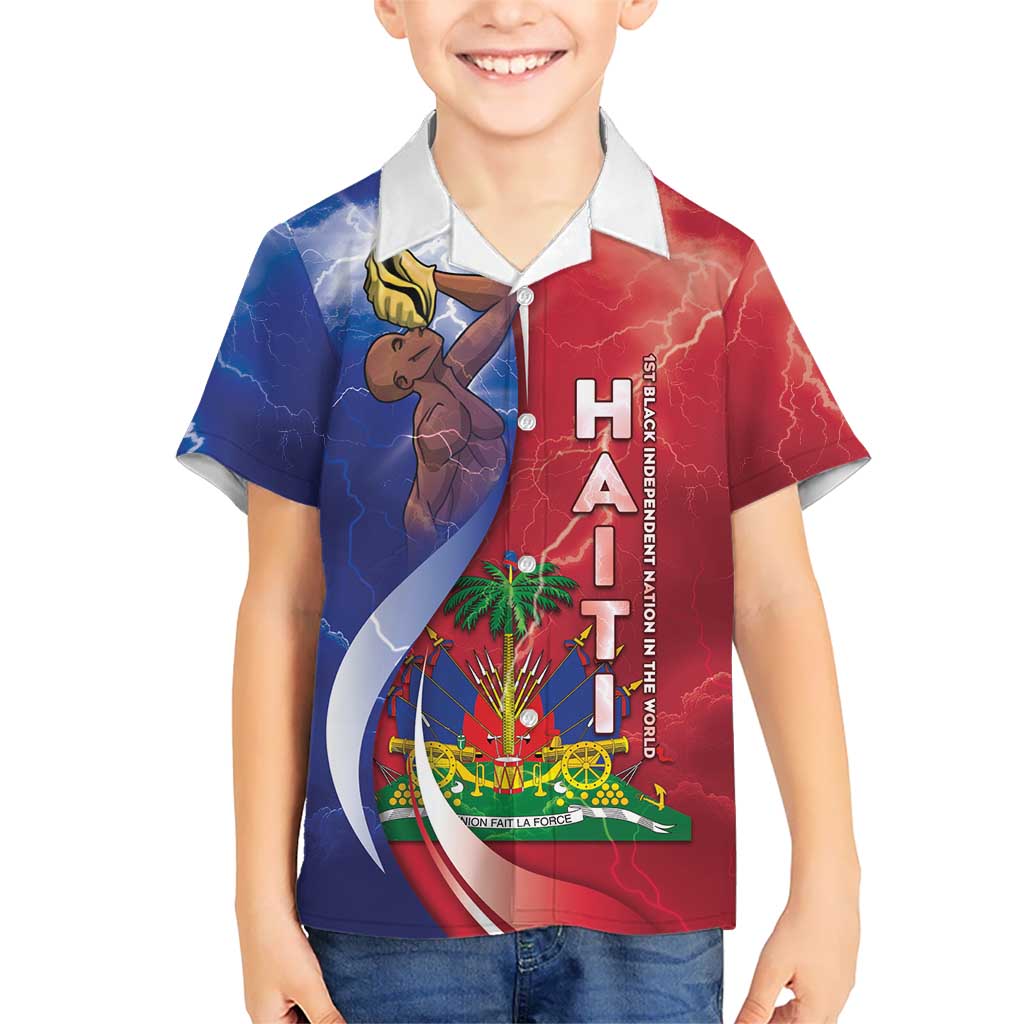 Haiti Independence Day Kid Hawaiian Shirt The First Black Independent Nation - Wonder Print Shop