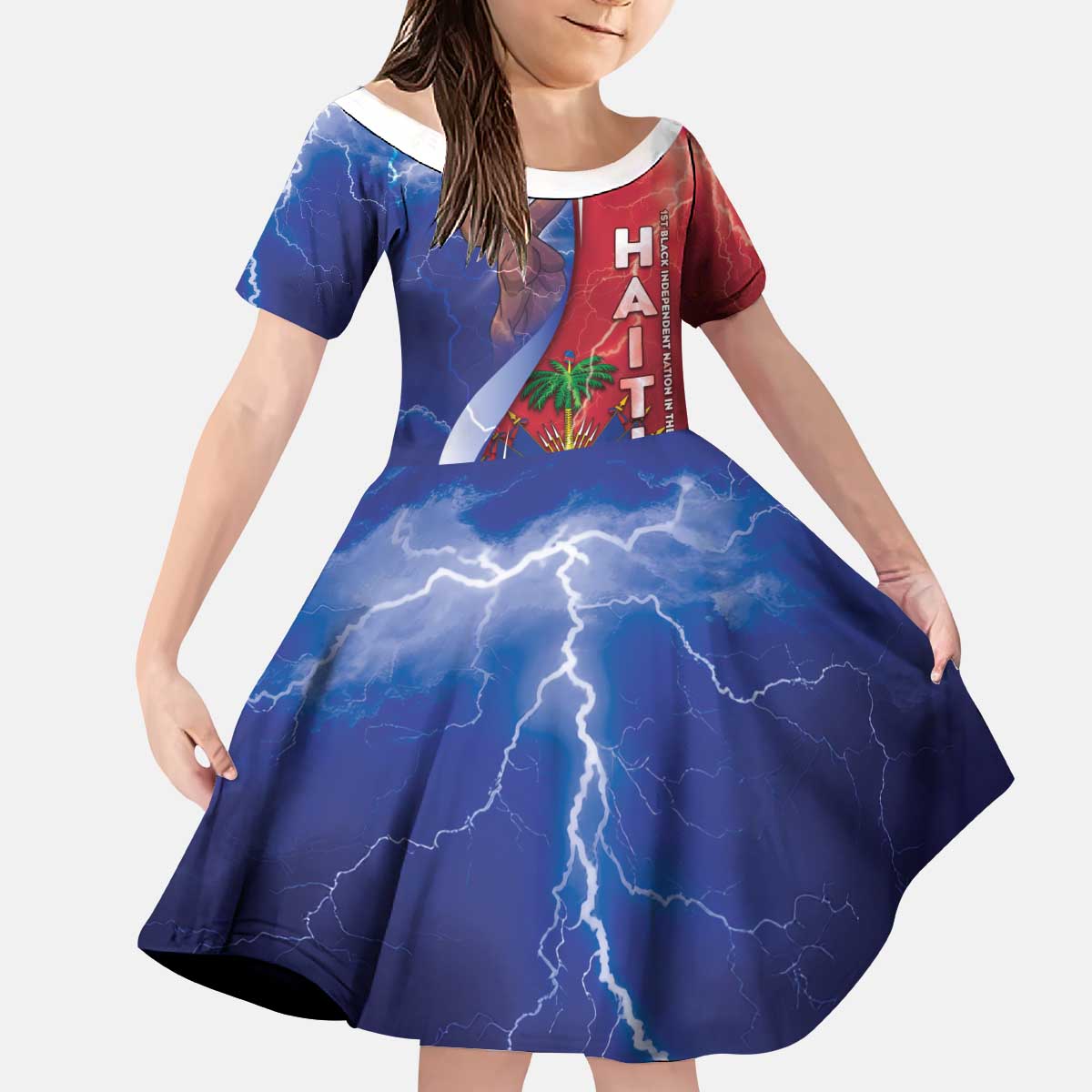 Haiti Independence Day Kid Short Sleeve Dress The First Black Independent Nation - Wonder Print Shop