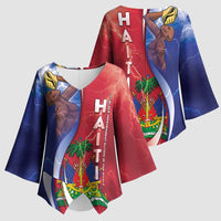 Haiti Independence Day Kimono Sleeve Blouse The First Black Independent Nation - Wonder Print Shop