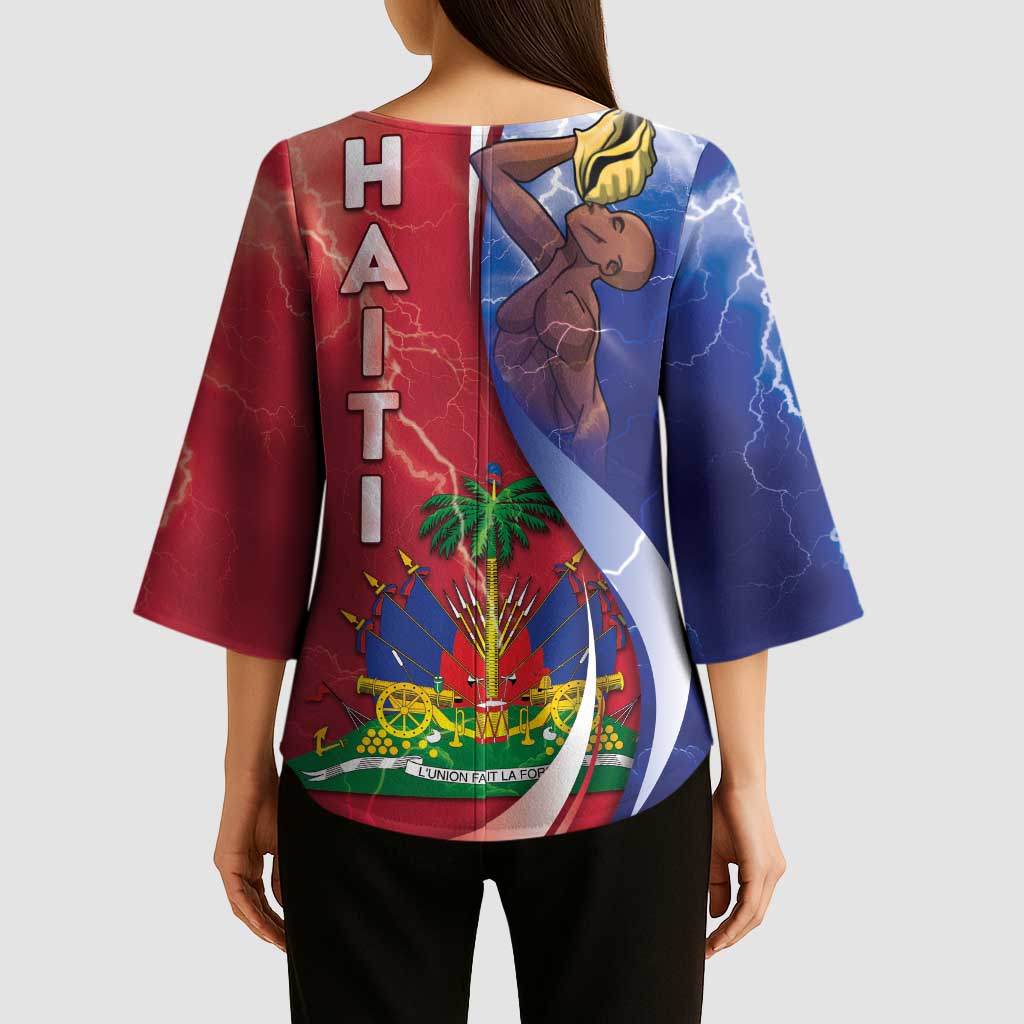 Haiti Independence Day Kimono Sleeve Blouse The First Black Independent Nation - Wonder Print Shop